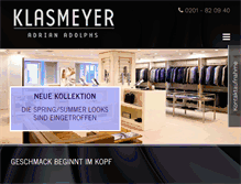 Tablet Screenshot of klasmeyer.de